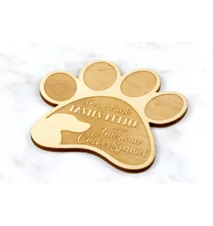 Amerikanischer Cocker Spaniel, American Cocker Spaniel - Tasse Untersetzer, graviert Untersetzer mit Hund, Geschenk für Hundeliebhaber von Art-Dog Marke