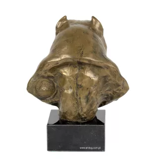 American Bully - Hundestatue, Büste auf Steinsockel, Skulptur, Trophäe für Hundeausstellung der Marke Art-Dog