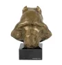 American Bully - Hundestatue, Büste auf Steinsockel, Skulptur, Trophäe für Hundeausstellung der Marke Art-Dog