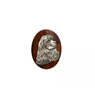 Cocker spaniel amerykański broszka clipring drewniany Art-Dog