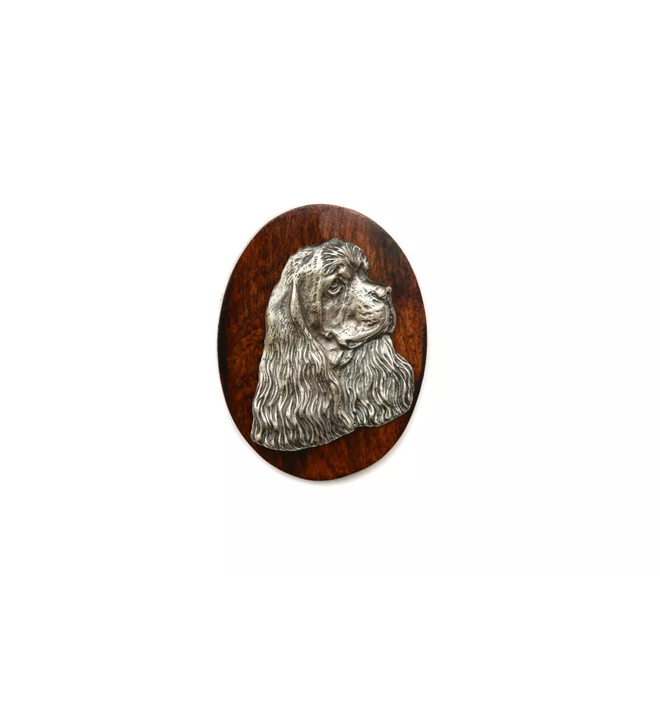 Cocker spaniel amerykański broszka clipring drewniany Art-Dog