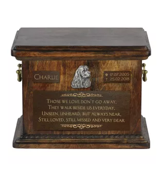Cocker Américain - urne pour les cendres de chien, urne personnalisée avec une gravure, boîte commémorative pour les cendres de chien de la marque Art-Dog