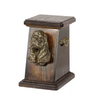 American Cocker Spaniel, Merry Cocker - urn for dog ashes, elegant urn with a statue, commemorative urn with a bust of a dog by Art-Dog brand