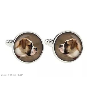 American Bulldog, Old Country Bulldog - cufflinks in a box, handmade jewelry, product of the Art-Dog brand