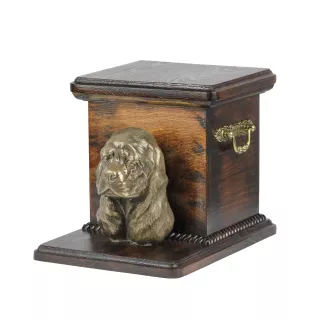 American Cocker Spaniel, Merry Cocker - urn for dog ashes with a statuette, elegant urn for a dog, unique urn with a bust of a dog by Art-Dog brand