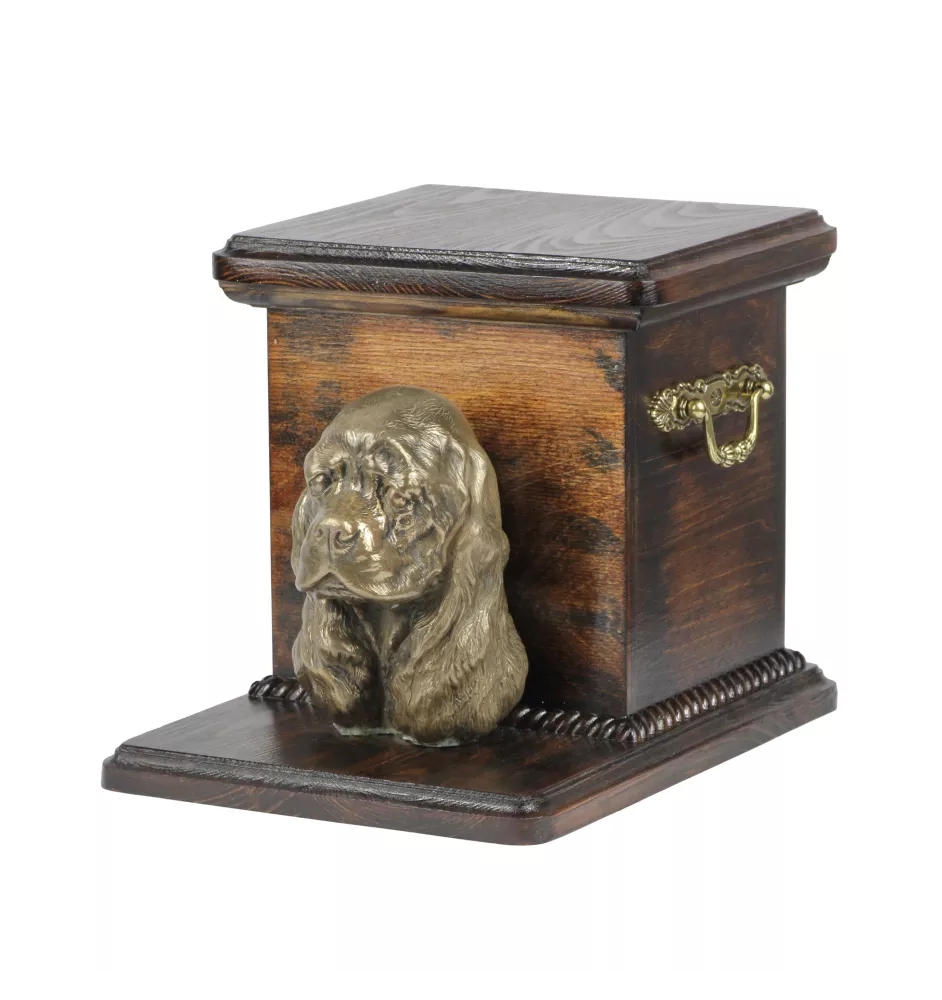 Cocker Américain - urne pour les cendres d'un chien avec une statuette, une urne élégante pour chien, une urne exceptionnelle avec un buste de chien de la marque Art-Dog