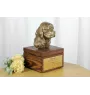 Amerikanischer Cocker Spaniel, American Cocker Spaniel - Eine Ascheurne für Hunde mit einer Statuette, eine kleine Urne für Hunde, eine personalisierte Urne mit dem Porträt eines Hundes von der Marke