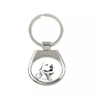 Bouledogue américain - porte-clés avec chien, porte-clés imprimé, breloque personnalisée de la marque Art-Dog