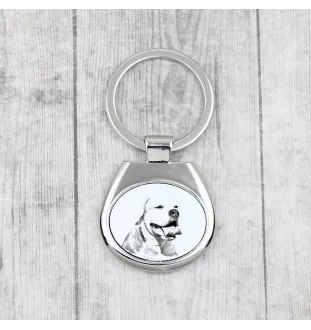 American Bulldog, Old Country Bulldog - keychain with a dog, keychain with a print, personalized pendant from the Art-Dog brand