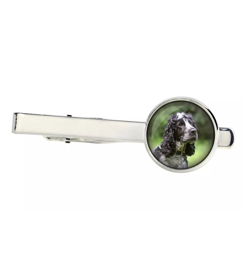 American Cocker Spaniel, Merry Cocker - tie clip, ornament, jewelry for an evening outfit by Art-Dog