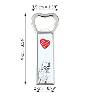 American Bulldog, Old Country Bulldog - bottle opener with a dog, personalized fridge opener, unique gift for a man by Art-Dog brand