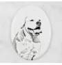 Buldog amerykański płyta nagrobna ze zdjęciem psa Art-Dog