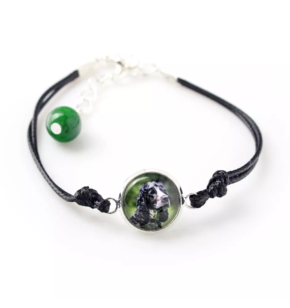 American Cocker Spaniel, Merry Cocker - bracelet with your photo handmade, unique jewelry from the Art-Dog brand