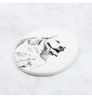 American Bulldog, Amerikanische Bulldogge - Gedenktafel mit einem Foto eines Hundes, Grabplatte mit Druck, personalisierte ovale Platte der Marke Art-Dog