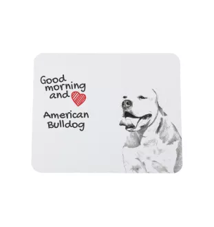 Bouledogue américain - tapis de souris personnalisé avec impression, tapis de souris personnalisé avec chien, accessoire unique pour employé de bureau de la marque Art-Dog