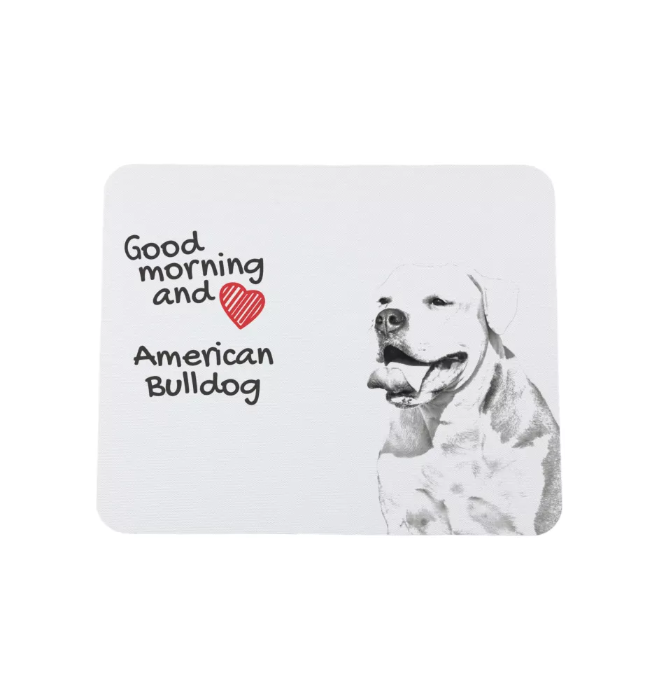 Bouledogue américain - tapis de souris personnalisé avec impression, tapis de souris personnalisé avec chien, accessoire unique pour employé de bureau de la marque Art-Dog