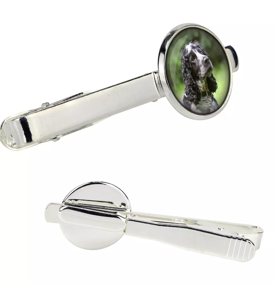 Cocker Américain - pince à cravate dans une boîte, cravate élégante, bijoux personnalisés de la marque Art-Dog