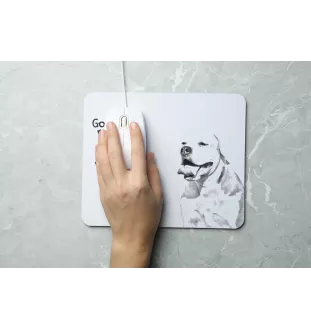 American Bulldog, Amerikanische Bulldogge - Mauspad mit Druck, personalisiertes Mauspad mit Hund, einzigartiges Gadget für Büroangestellte von Art-Dog.