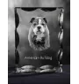American Bulldog, Old Country Bulldog - crystal with a picture of a dog, glass statuette with a picture, unique frame with a picture from Art-Dog brand