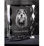 Bouledogue américain - cristal avec photo de chien, statuette en verre avec photo, cadre exceptionnel avec photo de la marque Art-Dog
