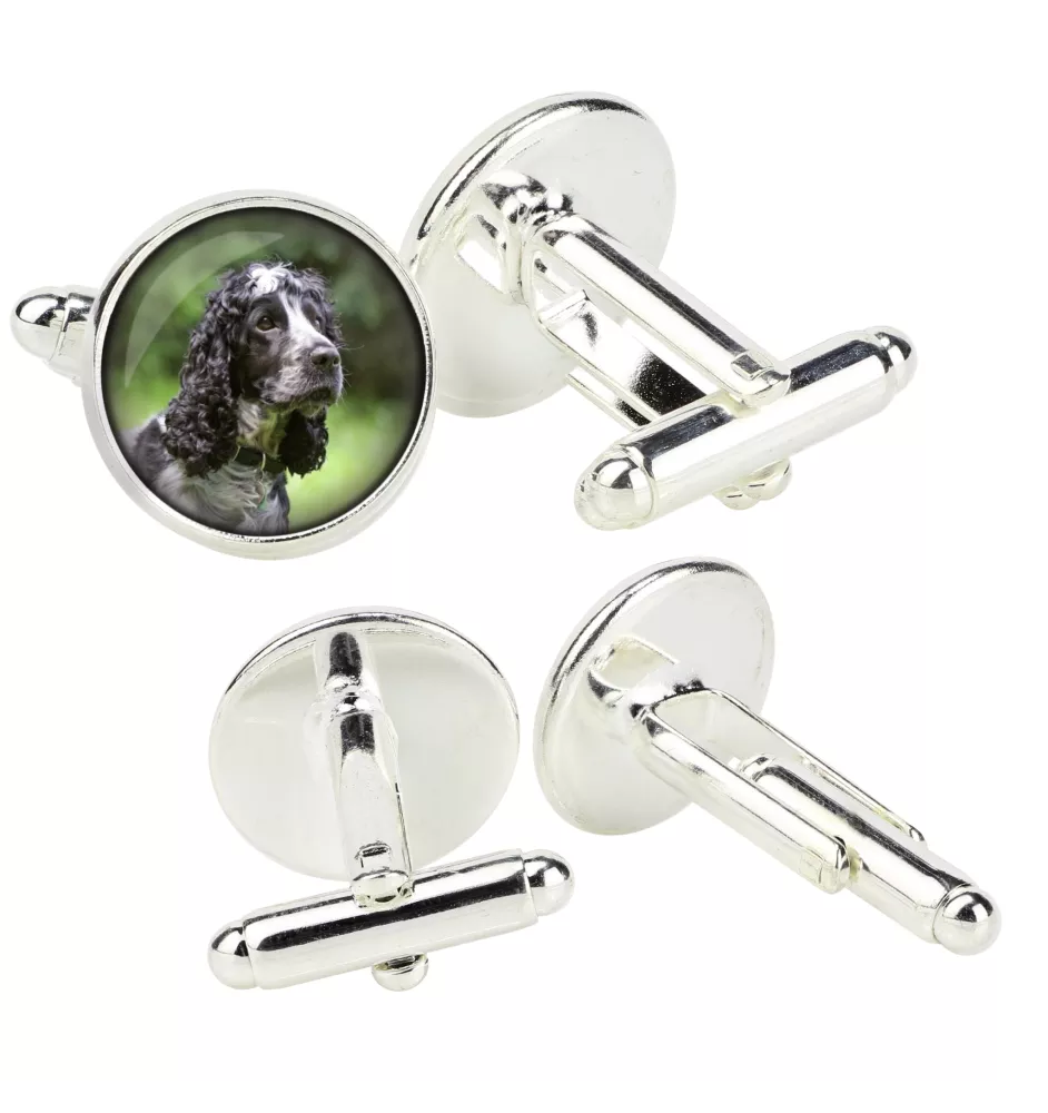 Cocker Américain - Boutons de manchette dans une boîte, bijoux faits à la main, produit de la marque Art-Dog