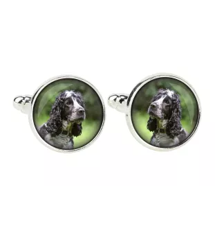 Cocker Américain - Boutons de manchette dans une boîte, bijoux faits à la main, produit de la marque Art-Dog