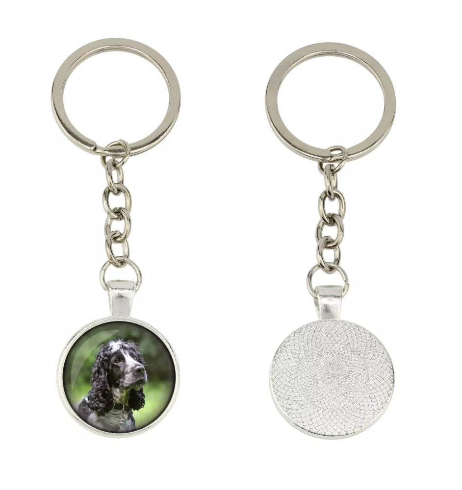 American Cocker Spaniel, Merry Cocker - keychain in a box, own photo, keychain pendant from Art-Dog brand