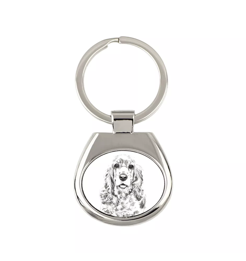 American Cocker Spaniel, Merry Cocker - keychain with a dog, keychain with a print, personalized pendant from the Art-Dog brand