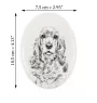 American Cocker Spaniel, Merry Cocker - commemorative plaque with a photo of a dog, tombstone with a print, personalized oval plaque from the Art-Dog brand
