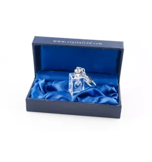 Bouledogue américain - Porte-clés en cristal avec photo de chien, porte-clés lumineux, cadeau unique de la marque Art-Dog