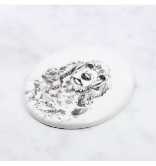 Cocker Américain - une plaque commémorative avec une photo de chien, une plaque funéraire avec une impression, une plaque ovale personnalisée de la marque Art-Dog