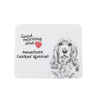 American Cocker Spaniel, Merry Cocker - mouse pad with print, personalized dog-themed mouse pad, unique gadget for an office worker by Art-Dog brand