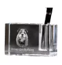 Bouledogue américain - Porte-stylos, organiseur en cristal avec photo de chien, décoration de bureau unique par la marque Art-Dog