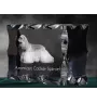 Amerikanischer Cocker Spaniel, American Cocker Spaniel - Kristall mit einem Hundebild, Glasstatuette mit einem Bild, einzigartiger Bilderrahmen der Marke Art-Dog
