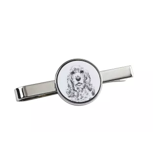 American Cocker Spaniel, Merry Cocker - tie clip with a dog, personalized tie clip, a unique gift for a man from the Art-Dog brand