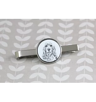 American Cocker Spaniel, Merry Cocker - tie clip with a dog, personalized tie clip, a unique gift for a man from the Art-Dog brand