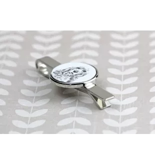 American Cocker Spaniel, Merry Cocker - tie clip with a dog, personalized tie clip, a unique gift for a man from the Art-Dog brand