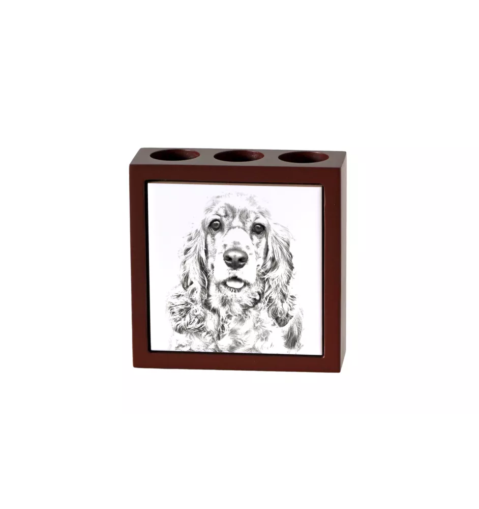 Cocker Américain - porte-stylo avec chien, organiseur de bureau avec impression, décoration de bureau personnalisée de la marque Art-Dog