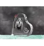 Bouledogue américain - horloge en cristal avec une photo de chien, horloge de table en forme de cœur, horloge debout personnalisée de la marque Art-Dog