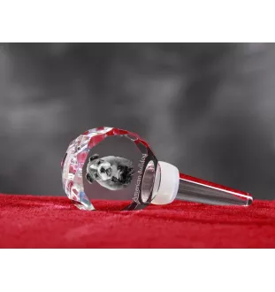 American Bulldog, Old Country Bulldog - Crystal bottle stopper, unique wine stopper with photo, personalised gift for sommelier by Art-Dog brand