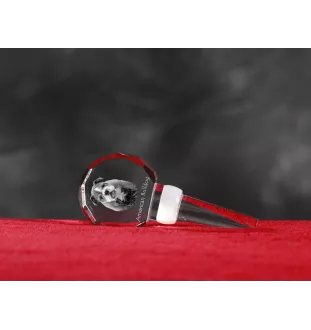 Bouledogue américain - Bouchon de bouteille en cristal, bouchon de vin unique avec photo, cadeau personnalisé pour sommelier par la marque Art-Dog