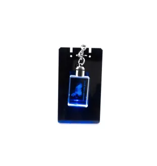 American Cocker Spaniel, Merry Cocker - Crystal key ring with dog photo, illuminated key ring, unique gift by Art-Dog brand
