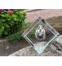 American Bulldog, Old Country Bulldog - crystal cube with a photo, photo of a horse in crystal, cubic paperweight from Art-Dog brand
