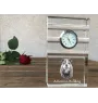 American Bulldog, Old Country Bulldog - glass clock with a photo, photo of a dog in crystal, personalized standing office clock by Art-Dog brand