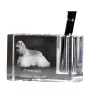 Cocker Américain - Porte-stylos, organiseur en cristal avec photo de chien, décoration de bureau unique par la marque Art-Dog