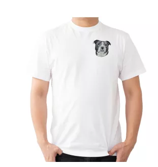 American Bulldog, Old Country Bulldog - dog-shaped patch, embroidered patch, unique decoration for Art-Dog backpack