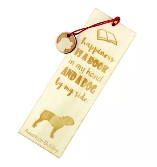 American Bulldog, Amerikanische Bulldogge - Lesezeichen mit Hund, personalisiertes Lesezeichen, Hundeaccessoire für Leser der Marke Art-Dog