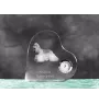 Cocker Américain - horloge en cristal avec une photo de chien, horloge de table en forme de cœur, horloge debout personnalisée de la marque Art-Dog