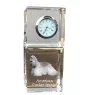 Amerikanischer Cocker Spaniel, American Cocker Spaniel - Kristalluhr mit Foto, Hundebild im Kristall, personalisierte Schreibtischuhr von Art-Dog.