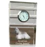 Amerikanischer Cocker Spaniel, American Cocker Spaniel - Glasuhr mit Foto, Foto eines Hundes im Kristall, personalisierte Tischuhr für das Büro der Marke Art-Dog